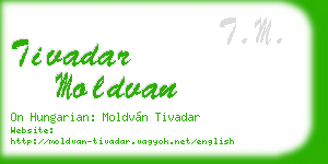tivadar moldvan business card